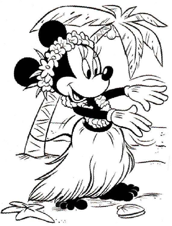 Plansa de colorat cu Minnie Mouse 27 20